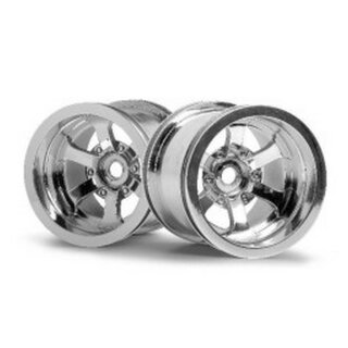 HPI H3087 Scorch 6-Spoke Wheel Shiny Chrome (55X50Mm/2Pcs)
