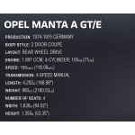 COBI 24349 Opel Manta A GT/E 1974 - 1:12 Blockmodell - 1938 Bausteine - 37x14,5x12cm