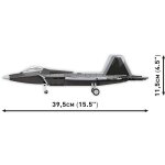 COBI 5855 Lockheed F-22 Raptor 1:48 Blockmodell - 695 Bausteine - 39,5x11,5x28cm