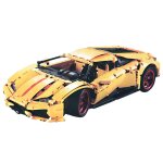 CaDA LP610 Supersports Car 1:9,5 Blockmodell - 1696 Bauteile + Umbauset gelb