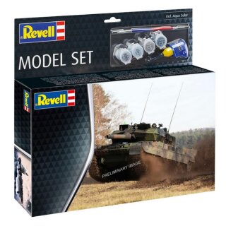 Revell 63355 1:72 Leopard 2 A7V Modellbausatz inkl. Pinsel, Farben, Kleber