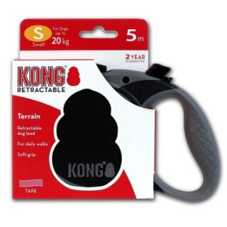 KONG einziehbare Rollleine mit Softgriff Schwarz S