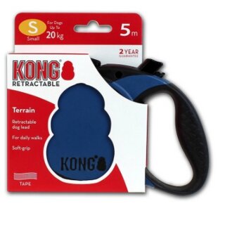 KONG einziehbare Rollleine mit Softgriff Blau S