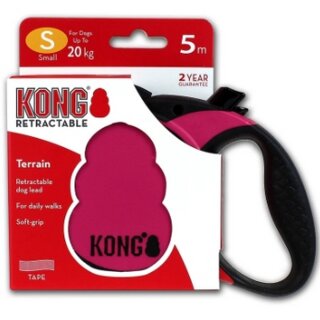 KONG einziehbare Rollleine mit Softgriff Rosa S