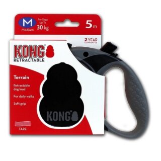 KONG einziehbare Rollleine mit Softgriff Schwarz M