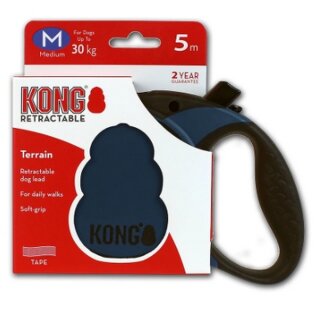KONG einziehbare Rollleine mit Softgriff Blau M