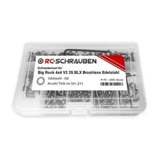 mobo-racing Edelstahl Schrauben-Set für Big Rock 4x4 V3 3S BLX Brushless