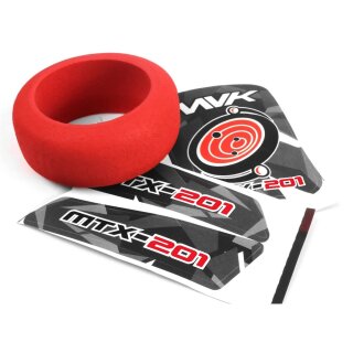 Maverick MV150752 MTX-201 Transmitter Wheel Foam & Decals (Red)