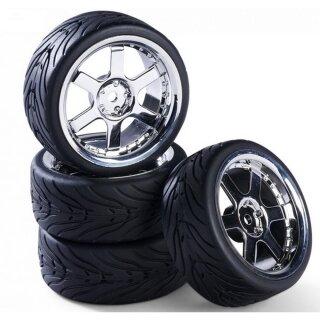 Carson 900191 1:10 Räderset (4) Design 6 Sp.chrom 26mm 500900191