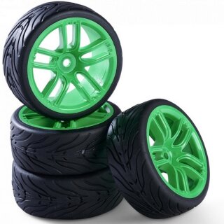 Carson 900194 1:10 Räderset 10 Speichen (4) grün 500900194