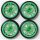 Carson 900194 1:10 Räderset 10 Speichen (4) grün 500900194