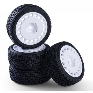 Carson 900197 1:10 Räderset Rally Design1 (4) weiß 26mm 500900197