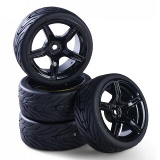 Carson 900180 1:10 Räderset 5 Sp.-Design (4) schw. 500900180
