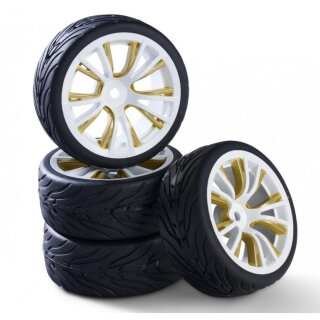 Carson 900184 1:10 Räderset M-Design (4) weiß/gold 500900184