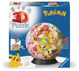 Ravensburger 11595 Pokémon - Kanto Region Characters 3D Puzzle Ball Teileanzahl 72