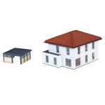 Kibri 38336 H0 Kubushaus Mia mit Carport - Polyplate Bausatz