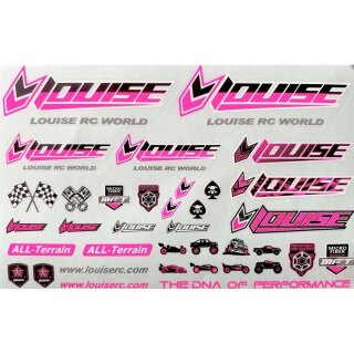 LOUISE LOUT3373P RC Sticker Sheet (Aufkleber) pink