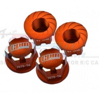 GPM GPMER2005AOR Alu Radnabenabdeckung Traxxas E-Revo / MAXX / Sledge - orange