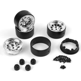 HPI H160842 CS-10 Beadlock Wheel 1.2in (Chrome/4pcs)