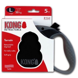 KONG Einziehbare Leine Terrain Schwarz L