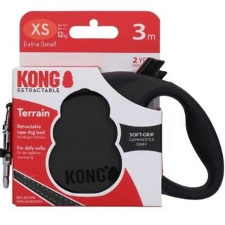 KONG Einziehbare Leine Terrain Schwarz XS