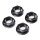 LOSI LOS252112 17mm Flanged Wheel Nut Black (4): Super Rock Rey