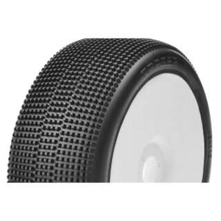 Captic Racing CT-15002-3-W TRACER 1:8 Buggy Reifen auf Felge Compound (Soft) 1 Paar Weiß