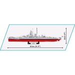 COBI 4835 Battleship Gneisenau 1:300 Blockmodell 2417 Bausteine 810x125x210mm