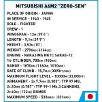 COBI 5729 Mitsubishi A6M2 "Zero-Sen" 1:32 Blockmodell - 347 Bausteine 27x38x11,5