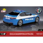 COBI 24606 Giulia Quadrifoglio Polizia - 1:35 Blockmodell - 93 Bausteine - 13x6,5x4,5cm