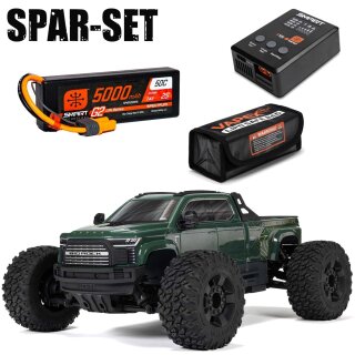 Arrma ARA4312V4T2 BIG ROCK 223S DSC 4X4 1:10 BLX Brushless Grün - 2S Smart Pack