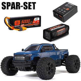 Arrma ARA4312V4T3 BIG ROCK 223S DSC 4X4 1:10 BLX Brushless Blau - 2S Smart Pack