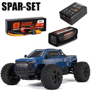 Arrma ARA4312V4T3 BIG ROCK 223S DSC 4X4 1:10 BLX Brushless Blau - 3S Smart Pack
