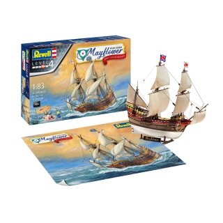 Revell 05684 Mayflower 1:83 400th Anniversary Inkl.Farben.Kleber,Pinsel