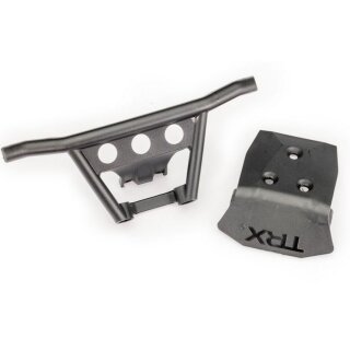 Traxxas 6735R Bumper vorne mit Skidplatte schwarz Bigfoot 4x4