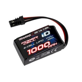 Traxxas 2822 LiPo Power Cell 1000mAh 7,4V 2s 20C iD-Stecker (für 1/18 TRX-4M)