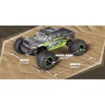 BLACKZON 540225 Smyter MT 1:12 4WD Electric Monster Truck Gelb