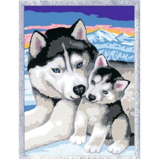 Ravensburger 28479 Malen nach Zahlen Husky Kuss
