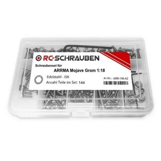 mobo-racing Edelstahl Schrauben-Set für den ARRMA Mojave & Granite Grom 1:18
