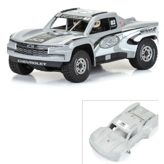 Pro-Line 3675-14 1/16 Pre-Cut 2019 Chevy Trophy Truck Tough-Color Gray Body: GROM