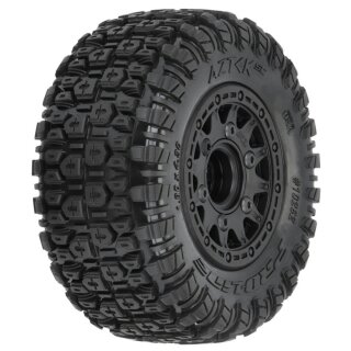 Pro-Line 10262-10 1:10 Aztek M2 F/R 2.2"/3.0" MTD 12mm & 14mm Black Raid Wheels (2)