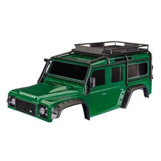 Traxxas 8050-GRN Karosserie TRX-4 LR Defender grün mit Anbauteile