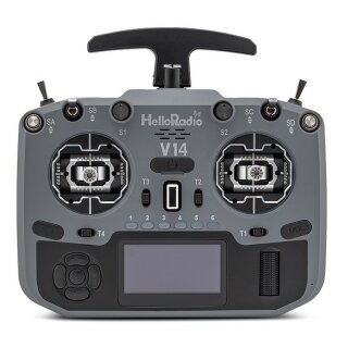 HelloRadio HR1055 V14 MAX R9 OLED 2,4GHz - 4in1 LBT M2 Fernsteuerung grau/schwarz