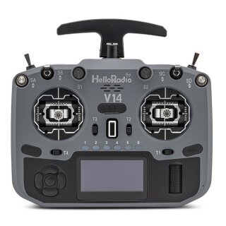 HelloRadio HR1028 V14 MAX OLED 2,4GHz - ELRS LBT M2 Fernsteuerung grau, schwarz