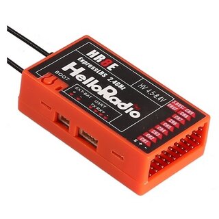 HelloRadio HR2001 HR8E ELRS 2,4GHz Empfänger - 9 Kanäle rot