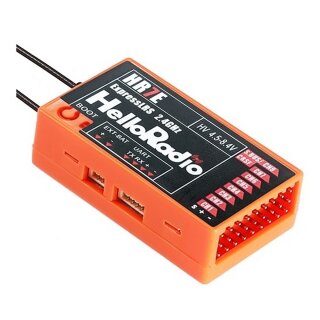 HelloRadio HR2004 HR7E ELRS 2,4GHz Empfänger - 8 Kanäle rot