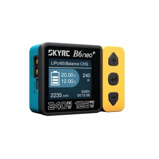 SkyRC SK100211-03 B6neo+ Ladegerät gelb/blau LiPo 1-6s 10A 200W
