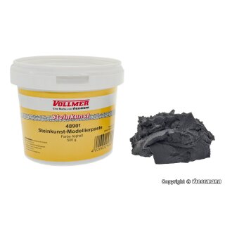 Vollmer 48901 Steinkunst-Modellierpaste, Farbe Asphalt, 500 g