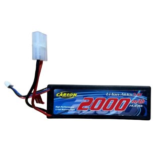 Carson 608296-3 Li-Ion Akku 7,4V 2S 2000mAh Tamiya 500608296-3