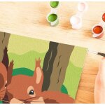Ravensburger 25882 Malen nach Zahlen Junior: Kuschelnde Eichhörnchen